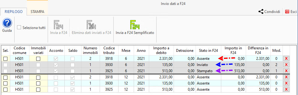 Invio dei dati Imu/Imi/Imis all Applicazione F24 o F24 semplificato 7 5
