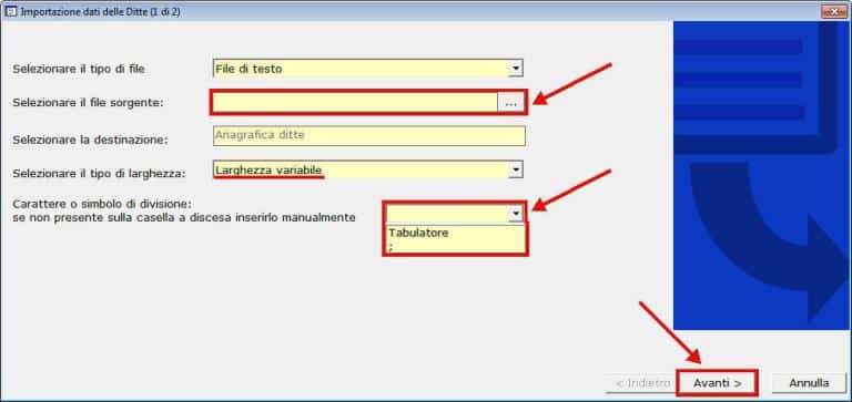 Guida importazione anagrafiche ditte da file .TXT generato dal software Datev Koinos 9 ItalSoft ImportDitte 2C